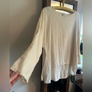 Oh My Gauze Abby Top in the color Bone